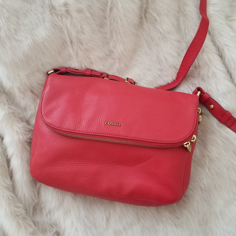 Fossil Preston Crossbody Red Bag